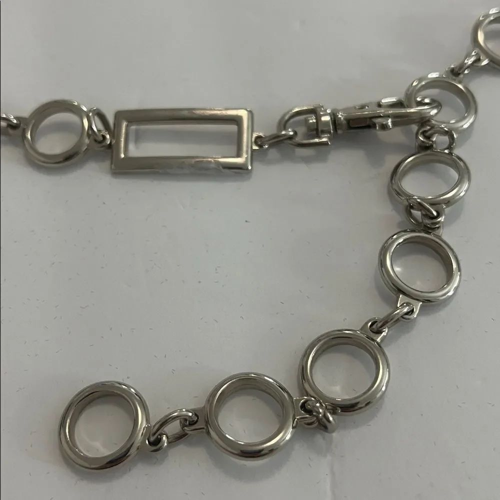 Chic Silver Rectangular Chain Belt - Picture 2 of 6